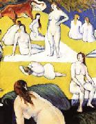 Bathers with Red Cow Emile Bernard